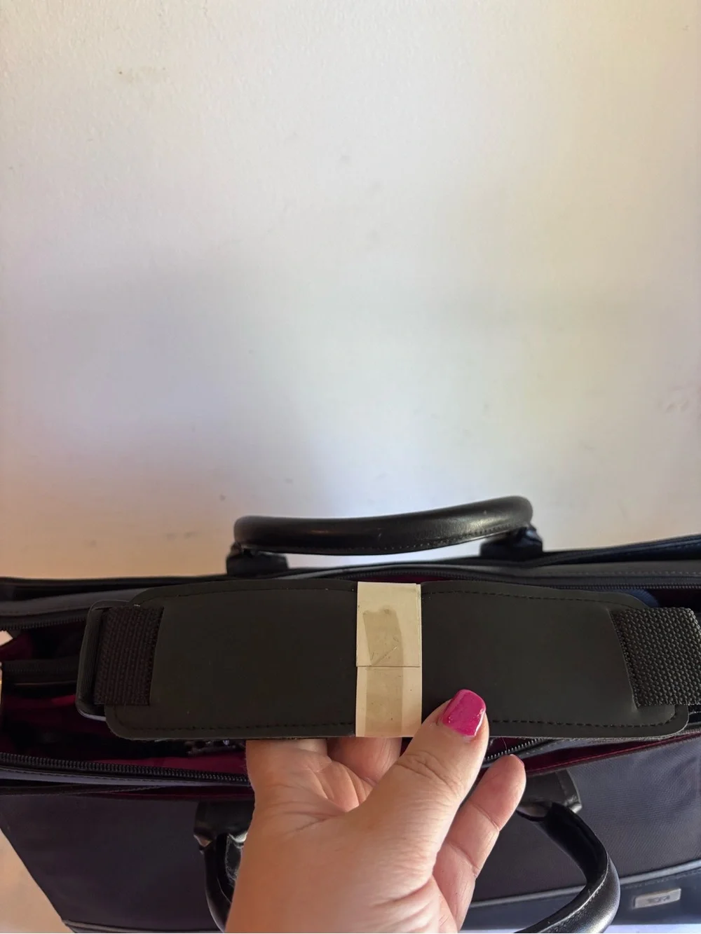 Tumi Elements Collection Briefcase maroon (wine/burgundy) and black 2-tone
